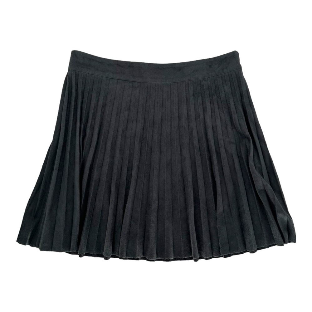 Vineyard Vines Grey Faux Suede Pleated Mini Skirt size 8
